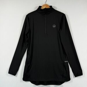 Veil Spark Quarter Zip Top Womens Medium Black Modest Performance Gorpcore Sport